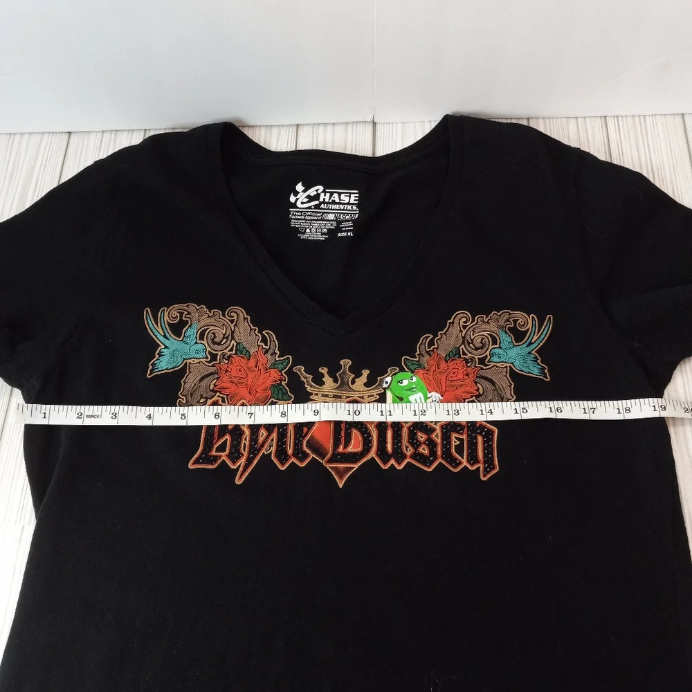 Chase Authentics Kyle Busch Nascar Racing Rhinestone Tee - Picture 6 of 7